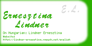 ernesztina lindner business card
